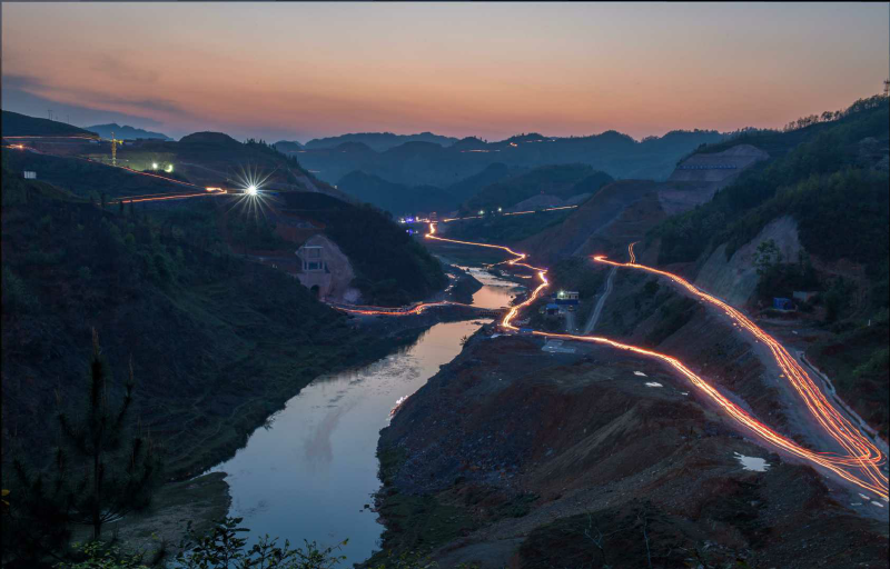 2018年3月29日黄家湾水利枢纽工程夜景，，，摄影 杨良强 (1)_好图看看.jpg