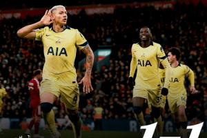 绝平红军！热刺获得近2个月第3个英超积分、图多尔上任后英超首分_24直播网