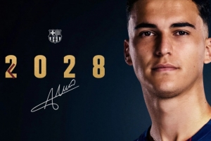 官方：巴萨续约B队队长科尔特斯至2028年，，，，并有续约1年选择权_24直播网