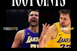 湖人官方晒东契奇24小时内100分：这不但仅是数据 更是一种宣言_24直播网