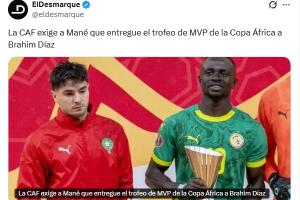真实性存疑！网传非洲足联要马内送还非洲MVP奖杯，，想颁给迪亚斯_24直播网