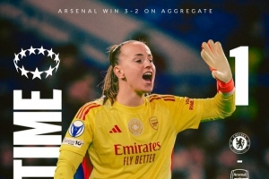 阿森纳女足第9次晋级女足欧冠半决赛，，，，仅少于里昂女足的14次_24直播网