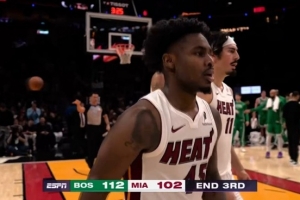 礼尚往来！热火第三节三分15中11 三节打完仅落伍10分_24直播网