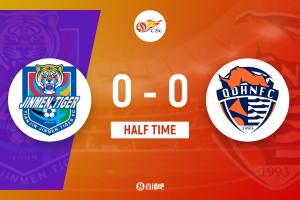 半场-天津津门虎暂0-0青岛海牛 埃朱马兜射中柱 津门虎半场0射门_24直播网