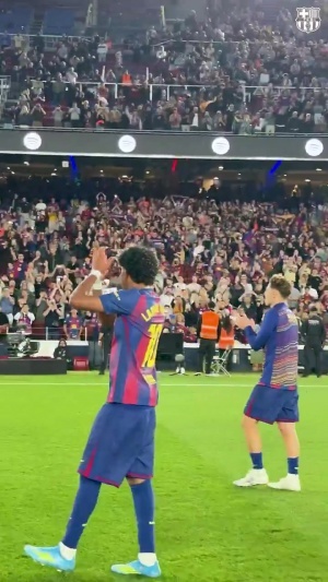 勉励球队逆转马竞！6万巴萨球迷高喊：是的，，，，，我们可以_24直播网