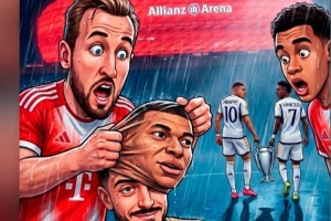 何塞卢转发趣味海报：拜仁绑架姆巴佩，，，，，揭开面具发明是何塞卢_24直播网